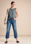 Street One Frill Trim Blouse, Cool Vintage Green