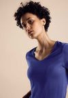 Street One Soft V Jersey T-Shirt, Violet Blue
