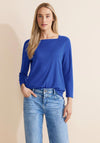 Street One Square Neck Long Sleeve Top, Blue