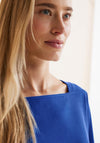 Street One Square Neck Long Sleeve Top, Blue