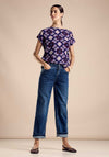 Street One Printed Contrast Top, Bellflower Lilac