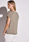 Street One Drawstring Jersey Back Top, Beige