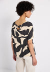 Street One Printed Jersey Back Top, Black
