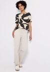 Street One Printed Jersey Back Top, Black