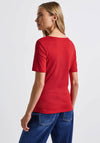 Street One Sweetheart Neck Top, Red