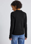 Street One Jersey Button up Shirt, Black