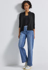 Street One Jersey Button up Shirt, Black