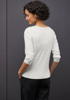 Street One Sweetheart Neck Long Sleeve Top, White