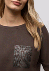 Street One Scuba Leopard Pocket Top, Brown