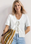 Street One Knit Tie Detail Top, Off White