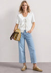 Street One Knit Tie Detail Top, Off White