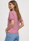 Street One Striped Boat Neck T-Shirt, Pink