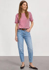 Street One Striped Boat Neck T-Shirt, Pink