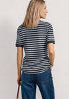 Street One Striped Boat Neck T-Shirt, Navy