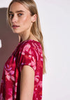 Street One Floral Print Top, Red
