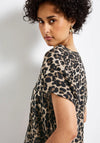 Street One Leopard Print V Slit Top, Brown