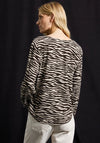 Street One Zebra V Neck Blouse, Brown