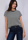 Street One Striped Knit Top, Navy