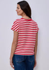Street One Striped Knit Top, Red