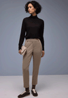 Street One Stripe Side Slim Leg Ankle Grazer Trousers, Beige