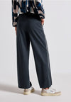 Street One Wide Leg Striped Side Trousers, Navy