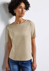 Street One Rhinestone Embellished T-Shirt, Beige