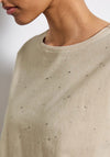 Street One Rhinestone Embellished T-Shirt, Beige