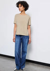 Street One Rhinestone Embellished T-Shirt, Beige