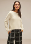 Street One Fluffy Knit Sweater, Lucid White