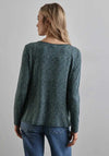 Street One Patterned Long Sleeve Top, Green