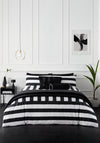 Style Sisters Monochrome Bold Stripe Duvet Cover Set, Black & White