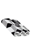 Style Sisters Monochrome Knitted Cube Throw 150x180cm, Black & White