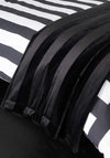 Style Sisters Velvet Stripe Luxury Bedspread, Black