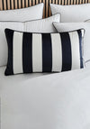 Style Sisters Monochrome Velvet Stripe Cushion 40x70cm, Black & White