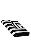 Style Sisters Monochrome Knitted Stripe Throw 150x180cm, Black & White