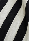 Style Sisters Monochrome Knitted Stripe Throw 150x180cm, Black & White