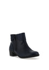 Suave Womens Paula Shimmer Heeled Boots, Navy