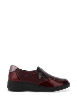 Suave Ava Leather Sip On Comfort Shoe, Wine