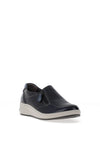 Suave Ava Leather Sip On Comfort Shoe, Navy