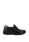 Suave Burgos Leather Slip On Comfort Shoe, Black