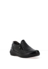 Suave Burgos Leather Slip On Comfort Shoe, Black
