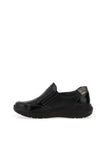 Suave Burgos Leather Slip On Comfort Shoe, Black
