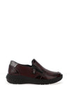 Suave Burgos Leather Slip On Comfort Shoe, Burgundy