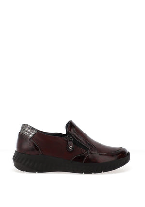 Suave Burgos Leather Slip On Comfort Shoe, Burgundy