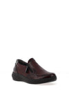 Suave Burgos Leather Slip On Comfort Shoe, Burgundy