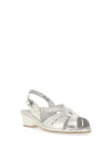 Suave Womens Capri Metallic Leather Multi Strap Sandals, Silver
