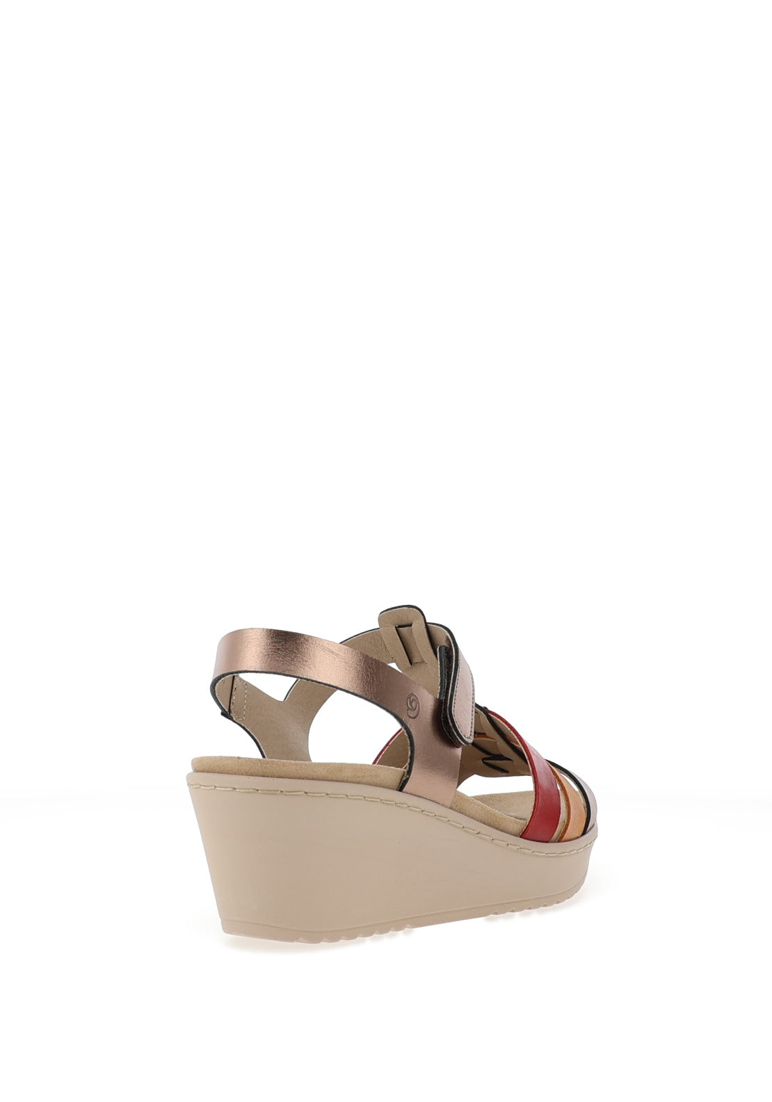 Suave Womens Lima T Bar Multi Strap Wedge Sandals, Rose Gold