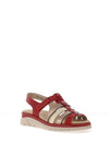 Suave Womens Medina Caged Flat Sandals, Red