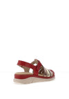 Suave Womens Medina Caged Flat Sandals, Red