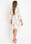 Serafina Collection Floral Robe and Chemise Set, Nude
